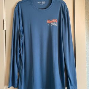 Blue Long Sleeve Tee with Crew Neck